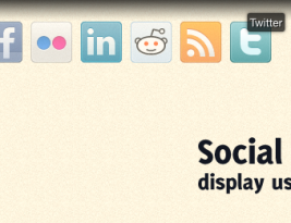 Display social icons in a beautiful way using CSS3